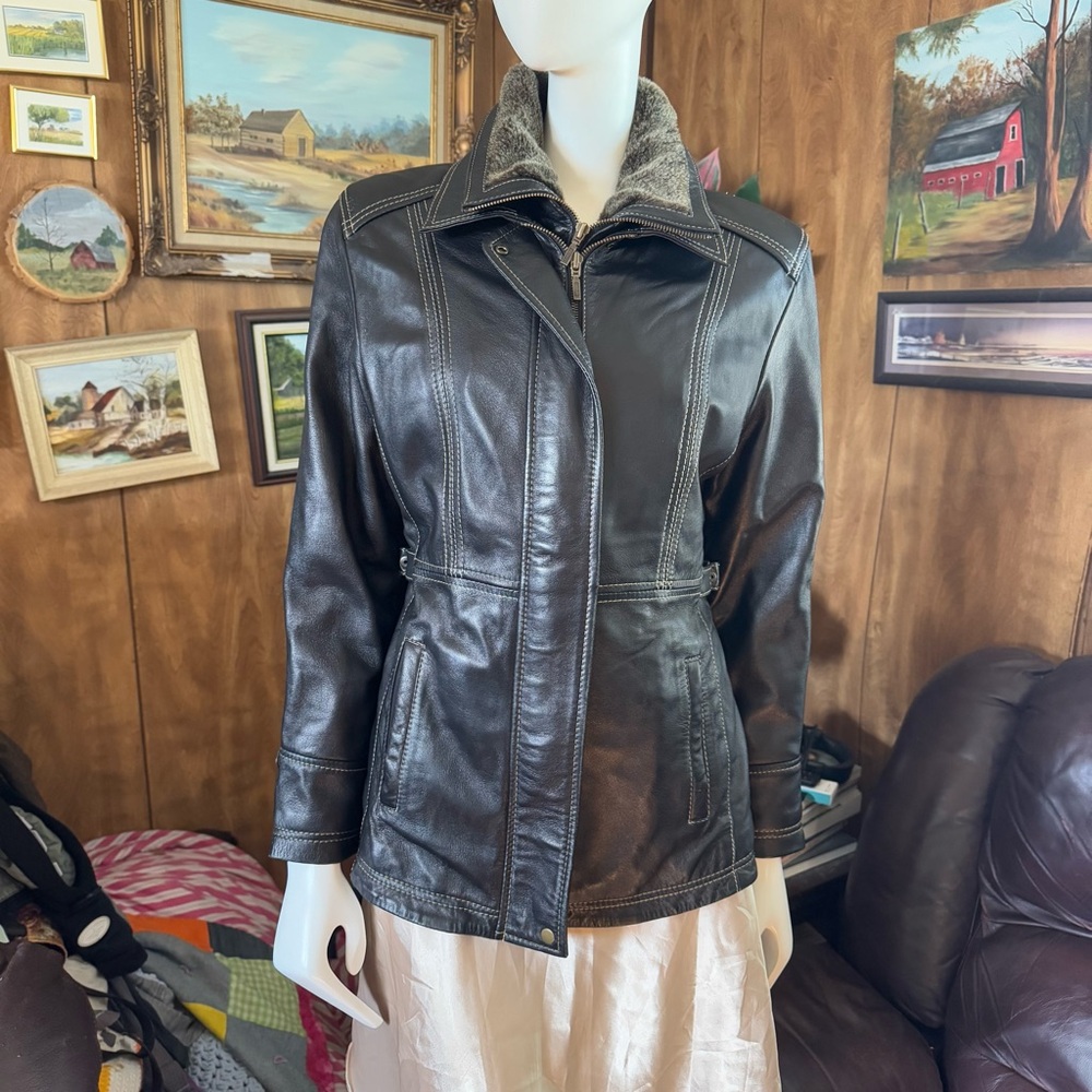 Leather Jacket with Liner